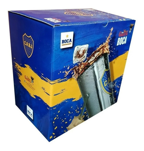 Vaso Guira Boca Jrs Oficial Con Raspador Cumbia - Full
