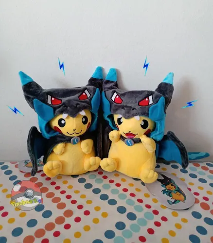 Peluche pikachu charizard sales