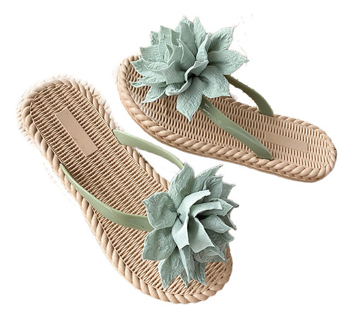 Sandalias Con Forma De Flor, Pantuflas Para Mujer