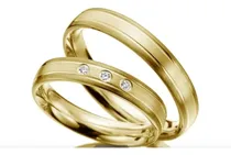 Comprar Par Anillos De Matrimonio Oro Amarillo 14k 4mm Clásicas