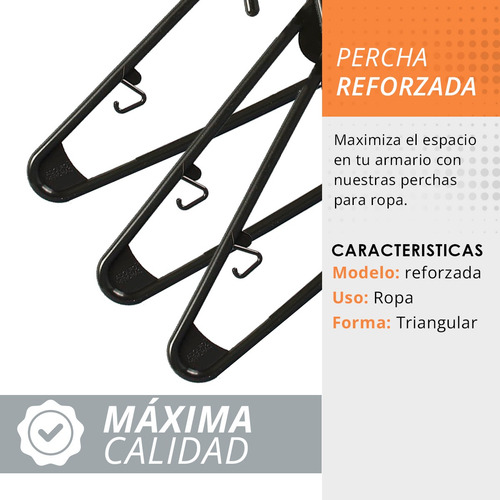 Imagen 4 de 9 de Perchas Plasticas Reforzadas X 100