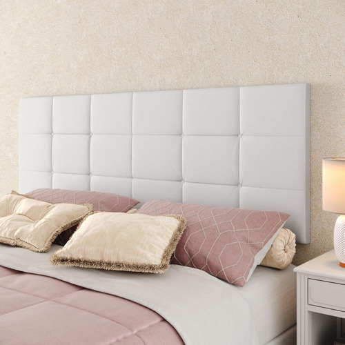 Cabeceira Cama Box Casal Queen 1,60 Bia Corino - Branco Rpm