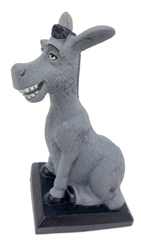 Personagem Burro Falante Sherek Em Resina Cinza