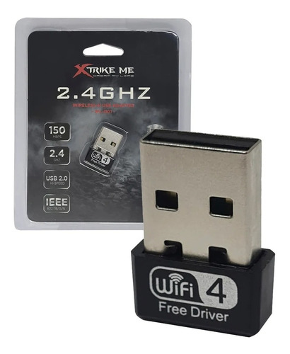 Tarjeta Red Usb Xtrike Me 2.4 Ghz 150 Mbps Reales Adaptador