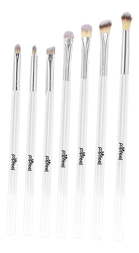 Set De Pinceles Para Sombra De Ojos Blanco