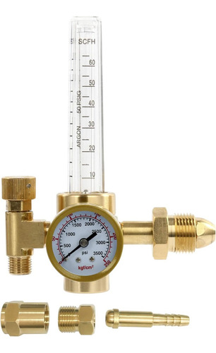Manómetro Regulador Argón Co2 Flujómetro Entrada Cga 580