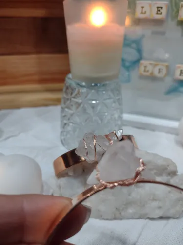 Pulsera Cobre Puro Con Cristal De Roca Natural