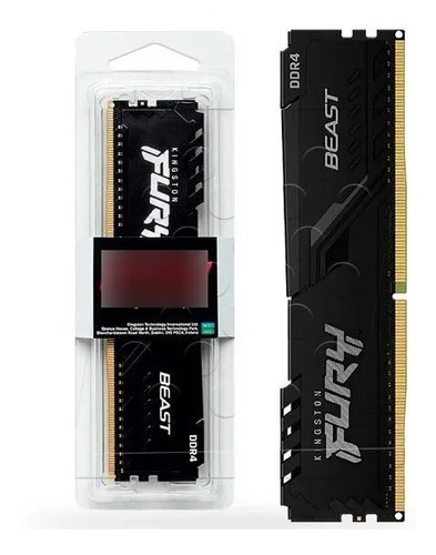 Memoria Ram Fury Beast Ddr4 Gamer 8gb Kingston Kf432c16bb/8