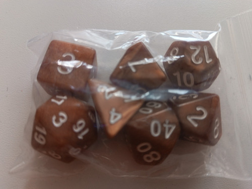 Promo 2x Set 7 Dados Rol, D20, D12, D8, D6, D4, 2d10 (d100)e