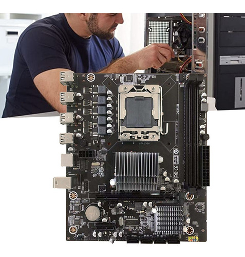 Placa-mãe Para Computador Desktop X58 Lga1366 Pin 2xddr3 32g