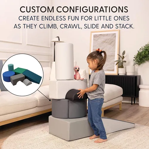 Conjunto De Juego Soft Play Para Bebés - 6 Piezas Escalables