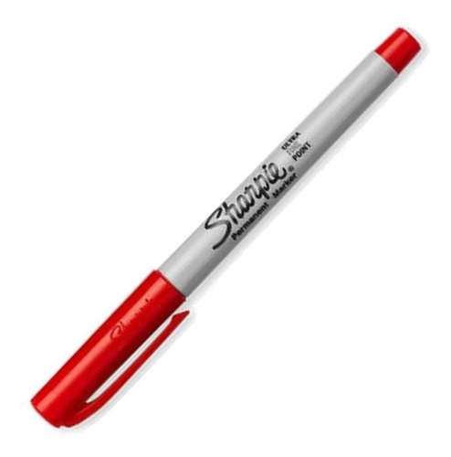 Bolígrafo permanente de punta extrafina rojo Sharpie