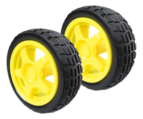 Rueda De Goma De 2 Piezas Para Modelo De Coche Robot