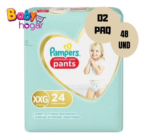 Pampers Premium Care Tipo Pants Xxg 2paq 48un