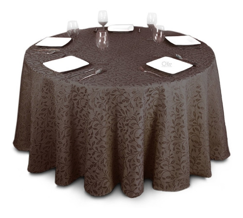 1 Pz Mantel Redondo Yackard Estampado Para Eventos Fiestas