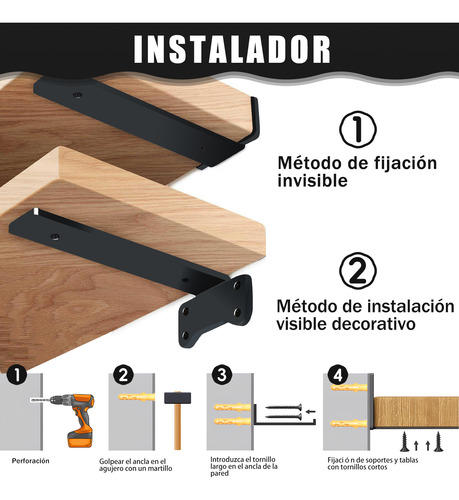 6 Pzs T Mueble Repisa 20cm Creatividad Mensulas Para Repisas