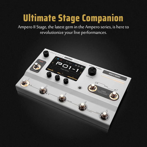 Pedal Multiefectos Hotone Ampero Ii Stage Con Cadenas De