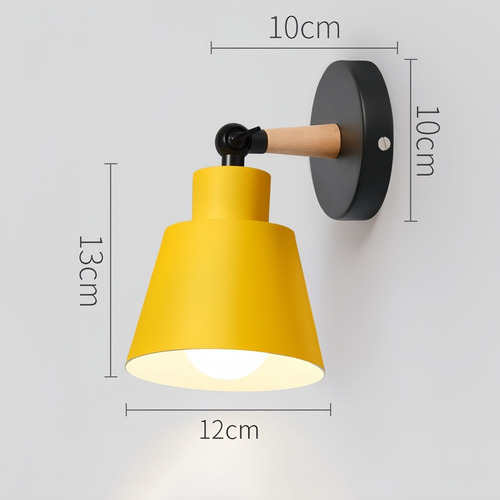 Lámpara De Pared Led De Madera Simple Y Creativa, Lámpara De