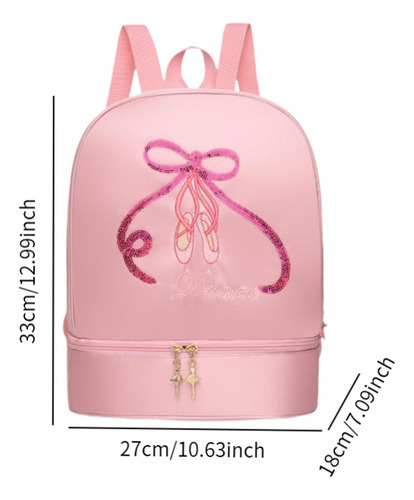 Mochila De Danza De Ballet Mochila Informal Con Rosa