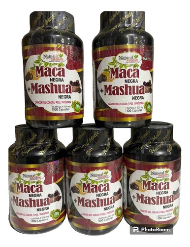 Maca Negra + Machua, 100 Capsulas - Unidad a $500