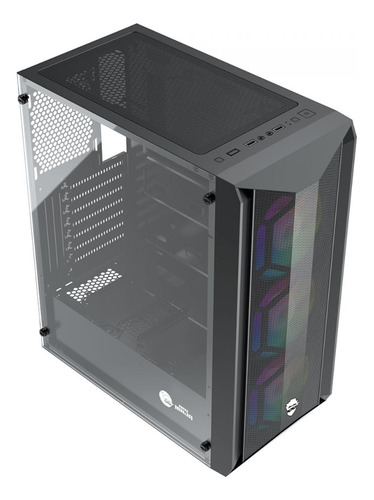 Gabinete Gamer Ninja Leaf, Rgb Mid Tower Vidro Atx C/ 3 Fans