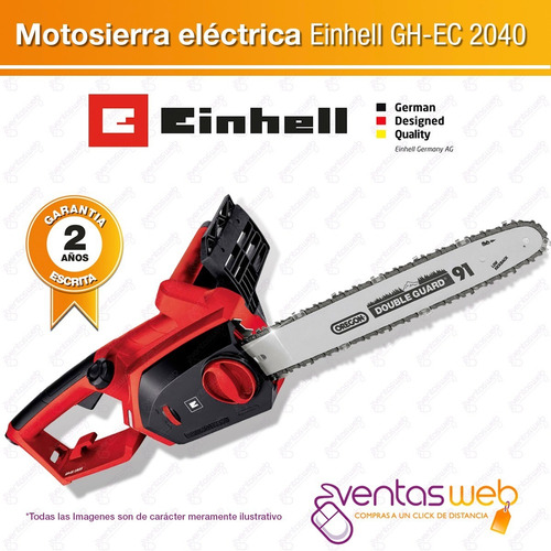 Imagen 2 de 7 de Motosierra Electrica Electrosierra 2000w Einhell Evio Gratis