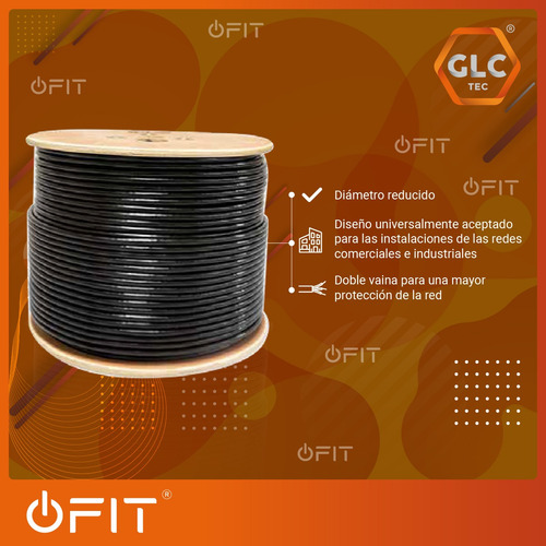 Imagen 7 de 10 de Cable Rollo Utp 305m Cat 6 Bobina Ethernet Interior