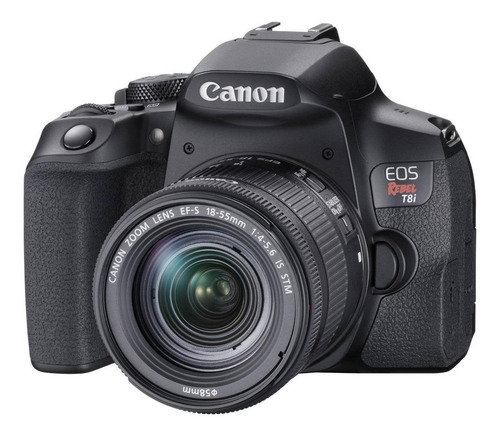Canon EOS Rebel T8i 18-55mm IS STM Kit DSLR cor preto