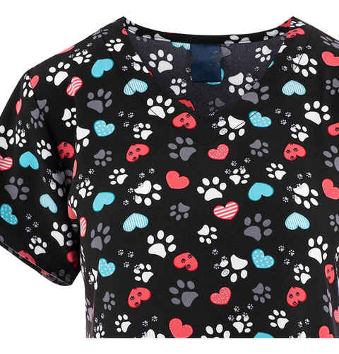 Camiseta Exfoliante Con Cuello En V Para Mujer, Uniforme De