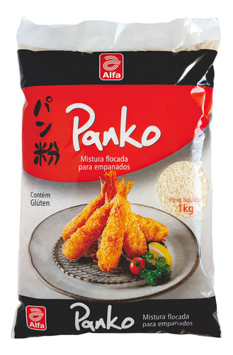 Farinha Empanar Hot Roll Alfa Panko Mistura Flocada 1kg