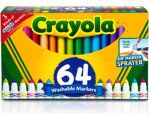 Marcadores Lavables Crayola Gel/window/broad Line X64u