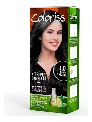  Tinte Para Cabello Coloriss - g  Tono Negro Natural 1.0