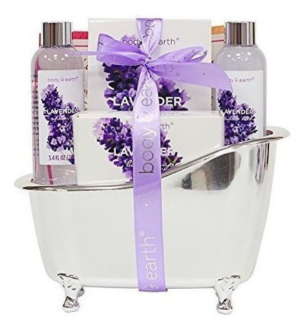 Cesta De Regalo Para Mujer Cuerpo Y Tierra Aroma Lavanda Jue