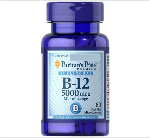 Vitamina B12 5000 mcg 60 cápsulas Sublingual Importado Original