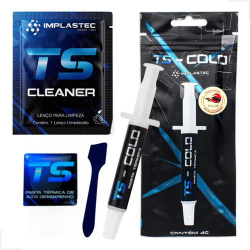 Pasta térmica Implastec Ts Cold Implastec Silver Frost 4g espátula y bolsita limpiadora