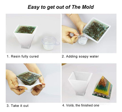 Silicona Moldes Fundición Resina Esfera Cubo Pirámide