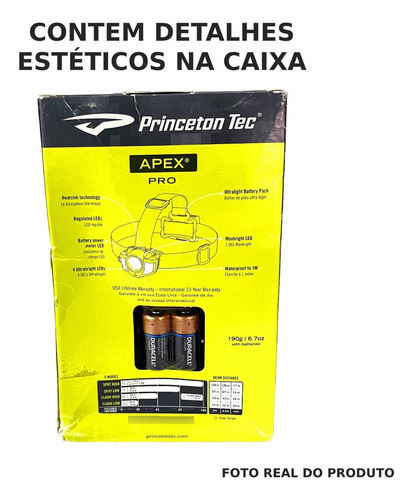 Lanterna Cabeça Tática Led Princeton Apex Pro Recarregavel