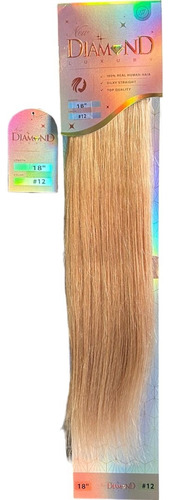 Extensión Cabello Remy 100% Humano 18 PLG Diamond Rubios Color 12