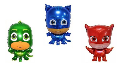 Kit Fiesta Pj Mask 12 Personas Heroes En Pijama