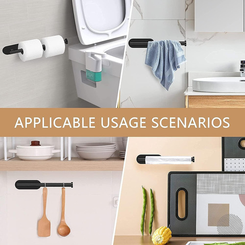 Portarollos Toalla De Papel Nova De Acero Inox Autoadhesivo