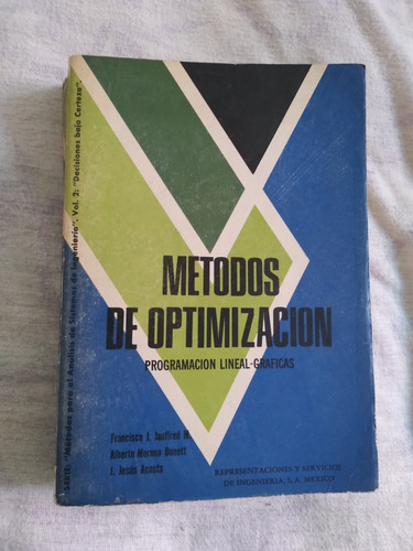Libro Métodos De Optimización, Programación Lineal-gráficas (Usado)