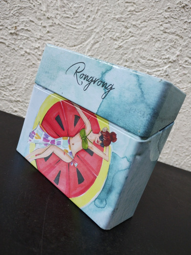 Caja Metálica Promocional Saba Rongrong Mujer Bikini Piscina (Usado)