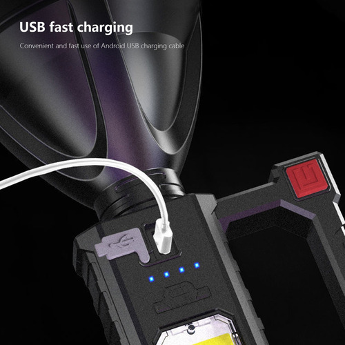 Linterna Portátil Recargable Usb S Led Para Exteriores Emer