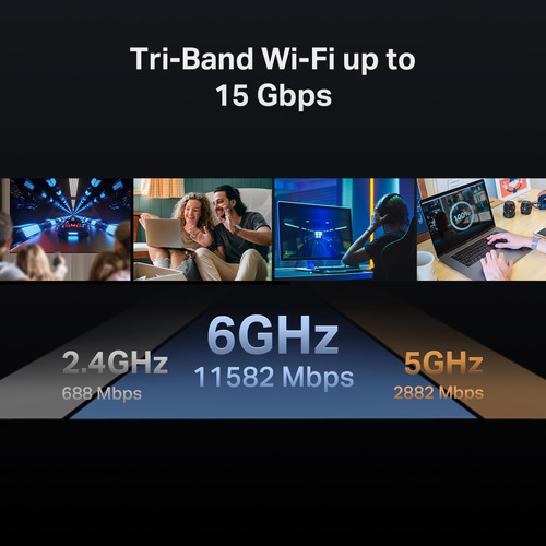 Router Wifi 7 Tp-link Archer Be700 Tribanda 15 Gbps 8 Transm