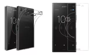 Funda Tpu Blanda + Vidrio 2.5d Para Sony Xperia Xz1 Compact