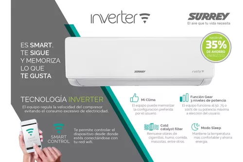 Aire acondicionado Split Surrey Inverter Smart 3000 Frío/Calor