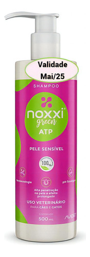 Shampoo Noxxi Atp Avert Para Cães Gatos 500ml Pele Sensível