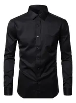 Comprar Camisa Social Masculina Manga Longa Slim Fit Premium Oferta