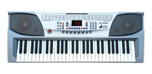Imagen 1 de 7 de Teclado 54 Teclas 4 1/2 Octavas Con Microfono Y Fuente Meike