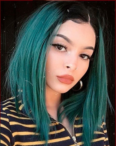 Hermosa Verde Ombre Bob Envío Inmediato Gratis Kanekalón